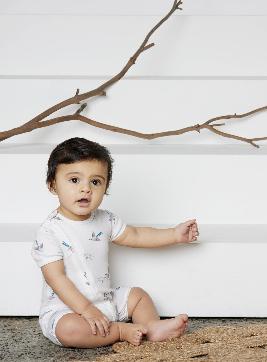 Tiny Twig - Blue Wren Zipsuit