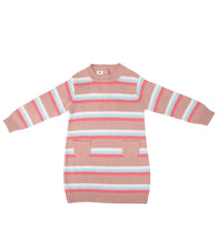 Load image into Gallery viewer, Korango - A-Line Knit Dress - Dusty Pink Stripe

