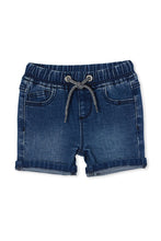 Load image into Gallery viewer, Milky - Knit Denim Short - Mid Wash Denim

