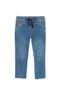 Milky - Denim Jogger Jean - Blue Denim - style 323W33