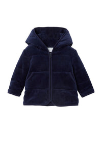 Milky - Velour Hooded Jacket - Navy