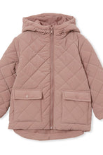 Load image into Gallery viewer, Milky - Quilted Zip Puffer Jacket - Dusty Pink
