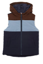 Load image into Gallery viewer, Milky - Panel Hooded Puffer Vest - Multi
