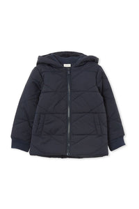 Milky - Hooded Puffer Jacket - Navy