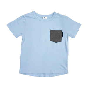 Korango - Pocket Tee - Navy, Grey Marle, Blue or White