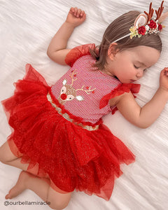 Bebe Christmas Reindeer dress