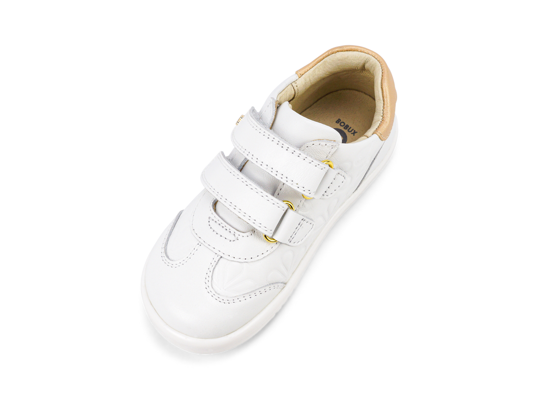 Bobux - Sprite - Embossed White + Contrast Coloured Heel