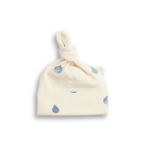 Tiny Twig - Knotted Beanie - Raindrops