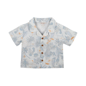 Bebe - Toucan Tropical Shirt - Blue Tropical