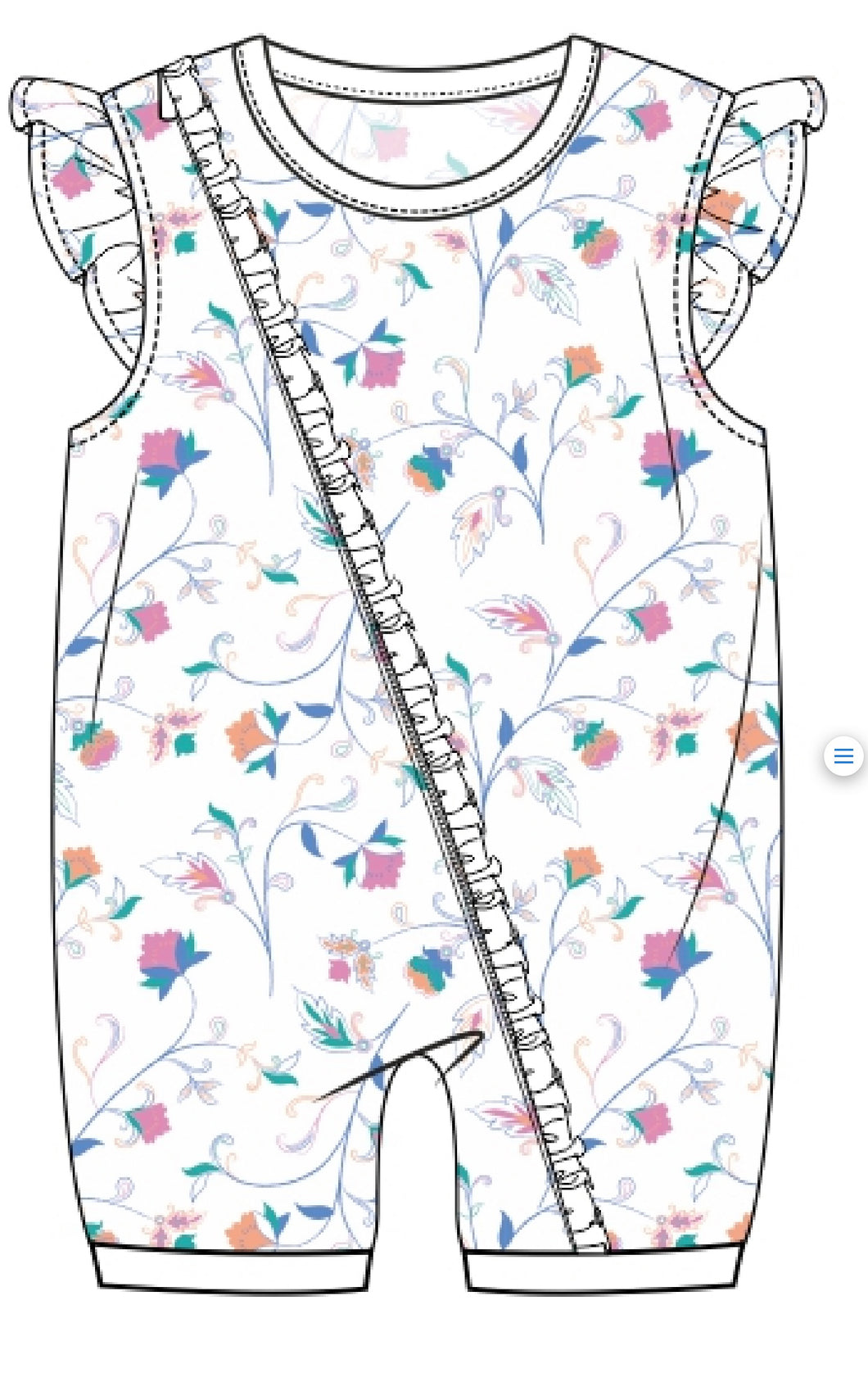 Tiny Twig - Zipsuit - Bold Floral