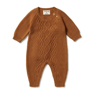 Wilson & Frenchy - Knitted Cable Growsuit - Spice